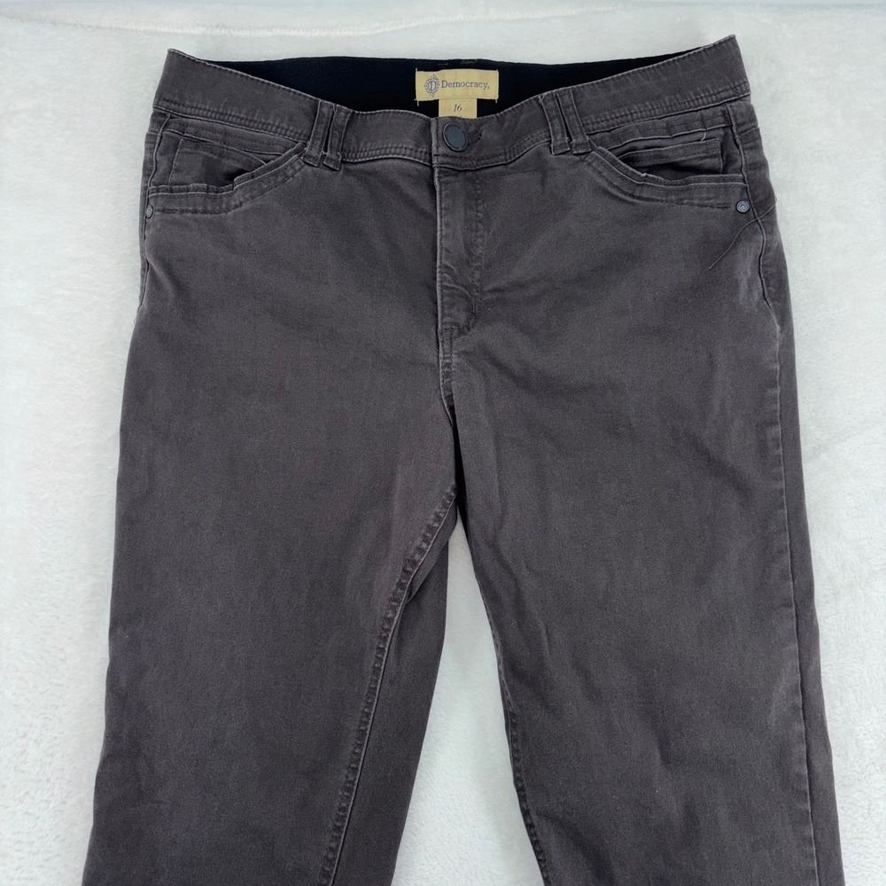 Democracy Womens Ab Solution Skinny Pants Charcoal Gray Size 16 B1641E8X2XX - Picture 2 of 11